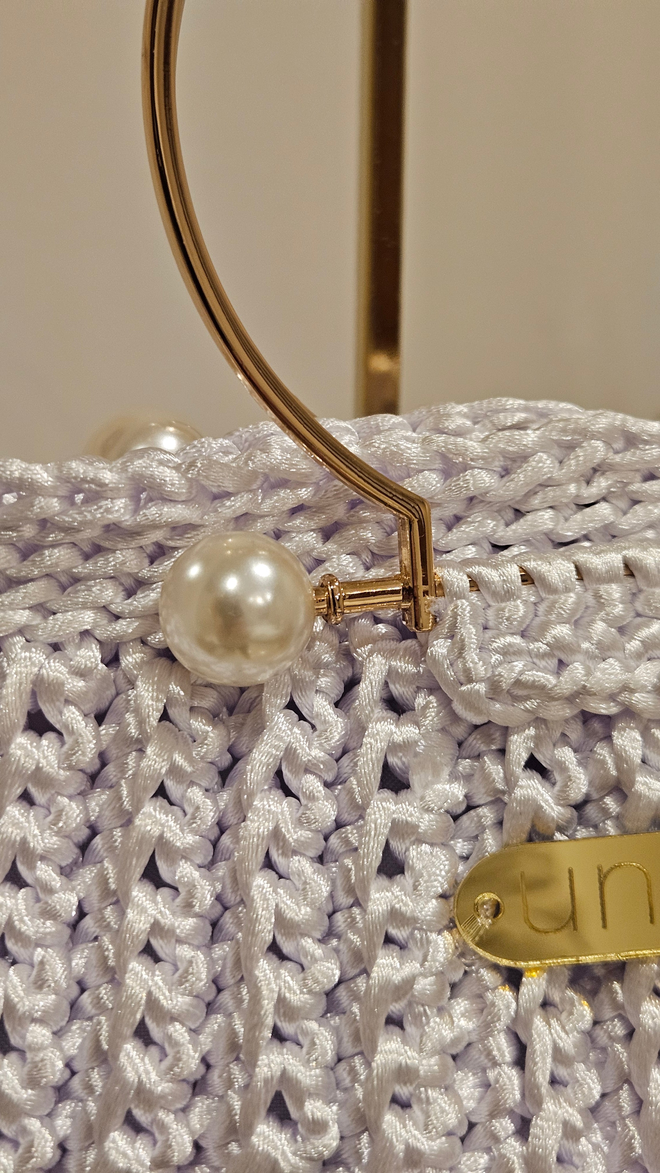 Bolso Perla Bride – Crochet Artesanal con Perlas para Novia
