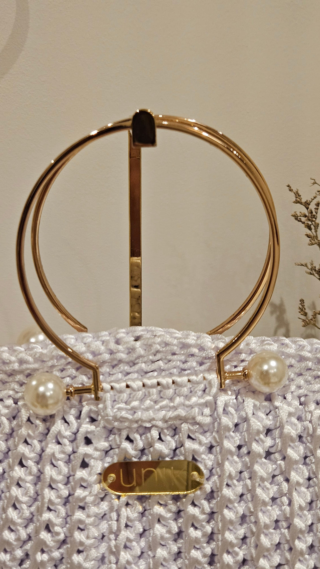 Bolso Perla Bride – Crochet Artesanal con Perlas para Novia
