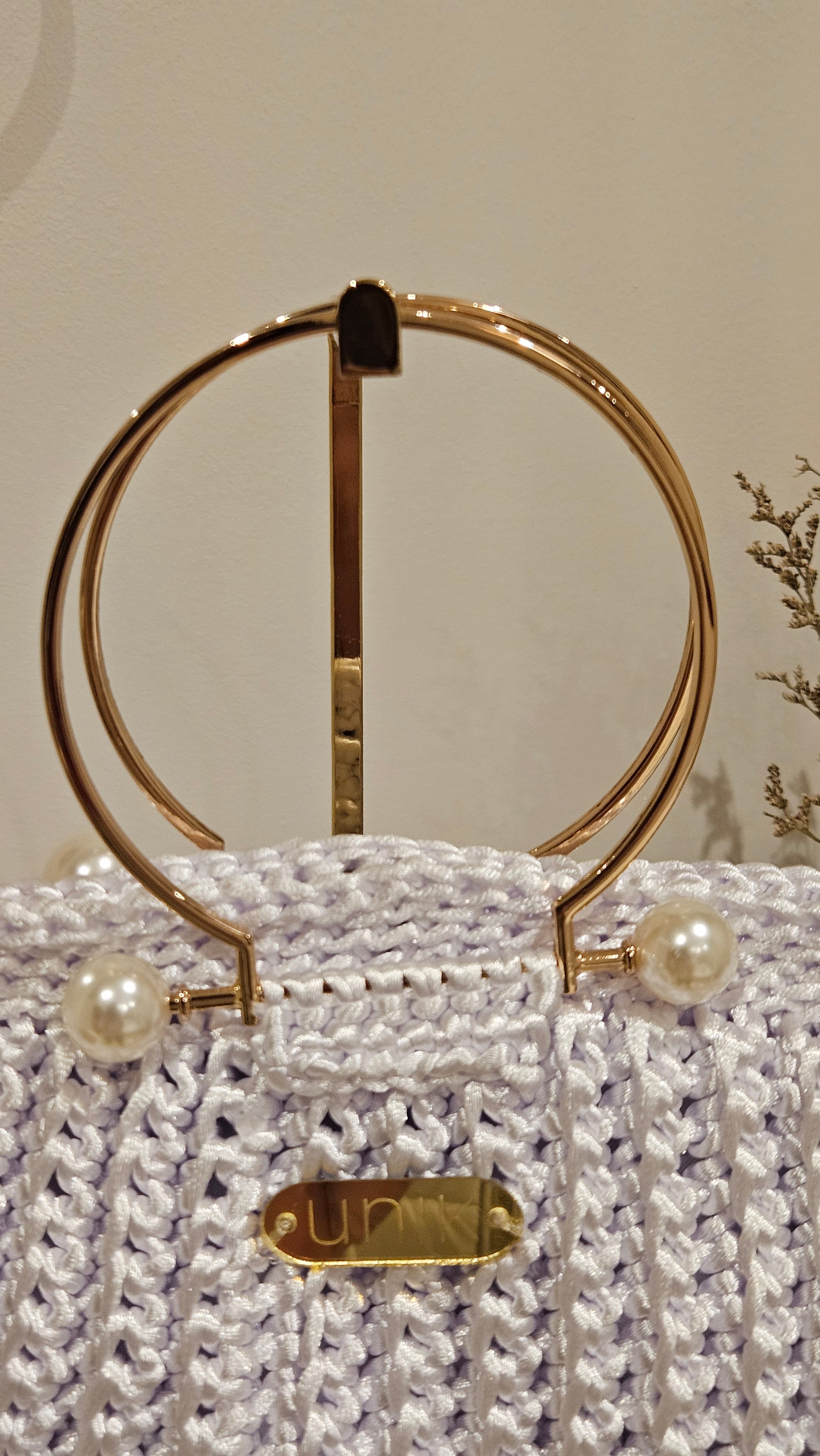 Bolso Perla Bride – Crochet Artesanal con Perlas para Novia
