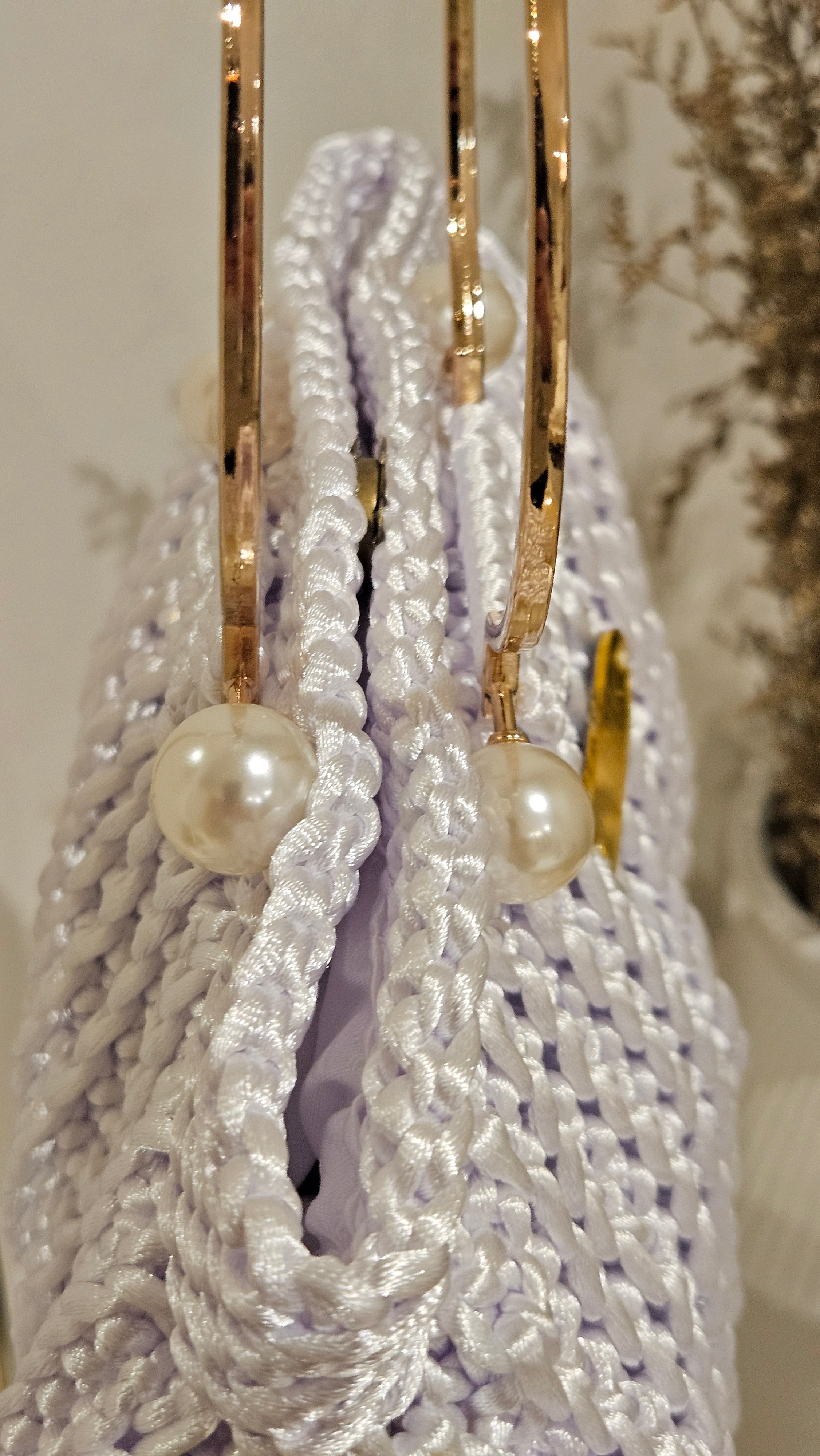 Bolso Perla Bride – Crochet Artesanal con Perlas para Novia