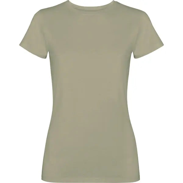 Camiseta de mujer de manga corta100% algodón con acabado lavado ácido Vetonek
