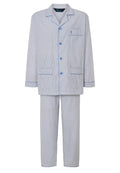 Pijama Hombre Largo Solapa Algodón Popelín Rayas - Beige 2992_10