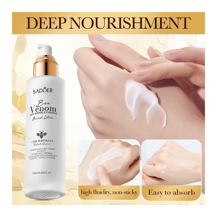 Loción Nutritiva Reafirmante Antiarrugas con Veneno de Abeja (115ml) – Lifting Natural y Hidratación Profunda