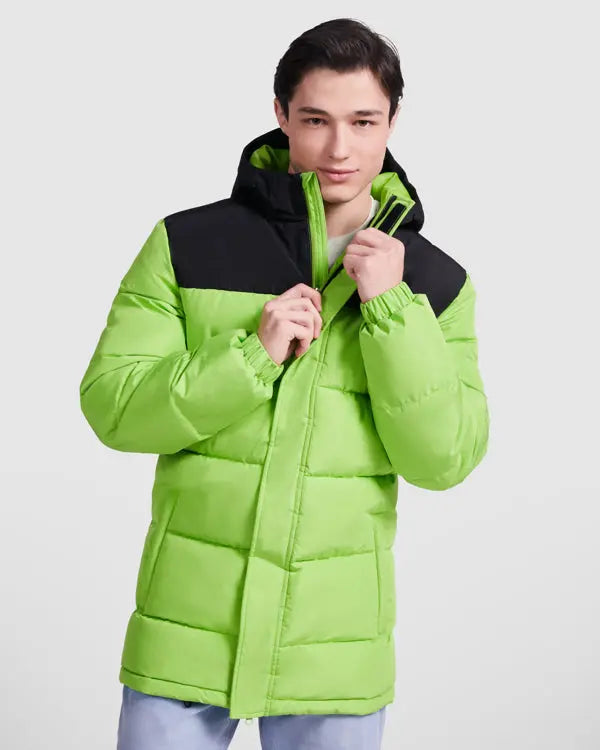 Chaqueta acolchada combinada con capucha fija Vetonek