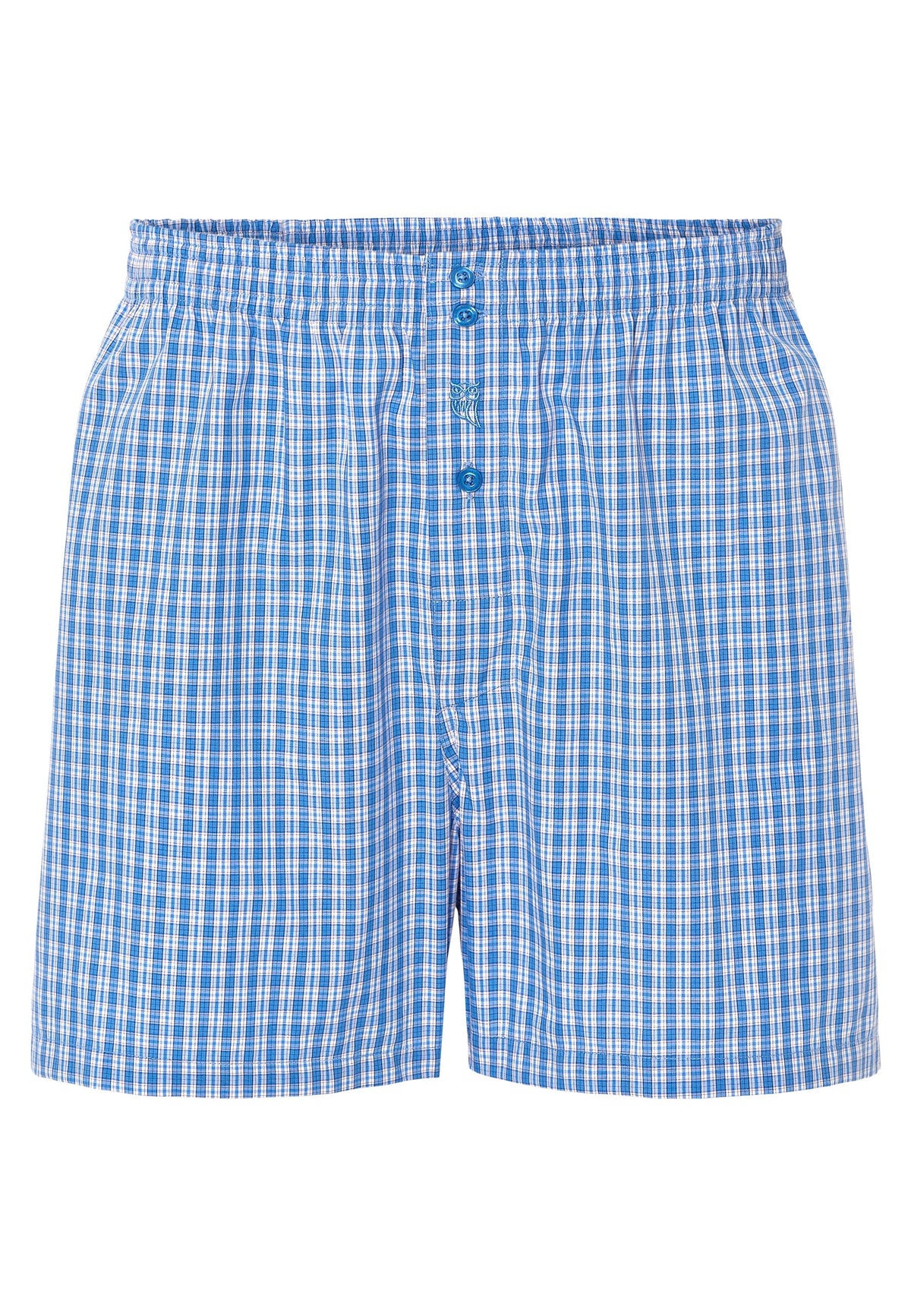 Calzoncillo Bóxer Hombre Algodón Tela Cuadros - Azul 6323_36
