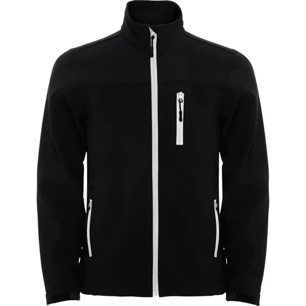 Softshell compuesto por 2 capas, con cremallera invertida efecto sellado, con protector de barbilla combinada y tirador Vetonek