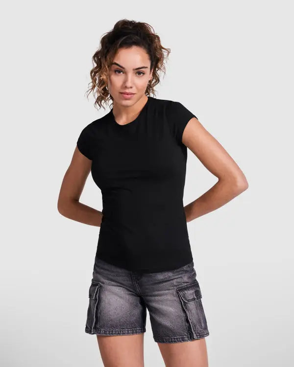 Camiseta de manga corta con cuello fino ribeteado Vetonek
