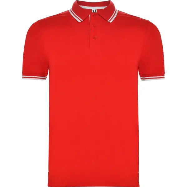 Polo de manga corta, cuello con tapeta de 3 botones a tono Vetonek