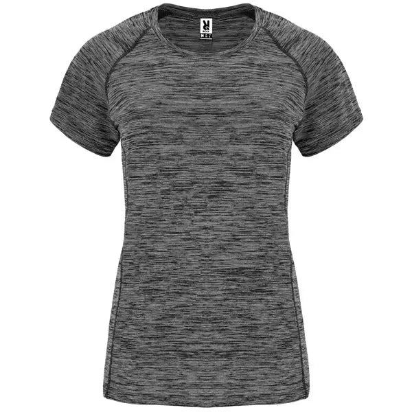 Camiseta técnica entallada de mujer en tejido poliéster de manga corta estilo ranglán Vetonek