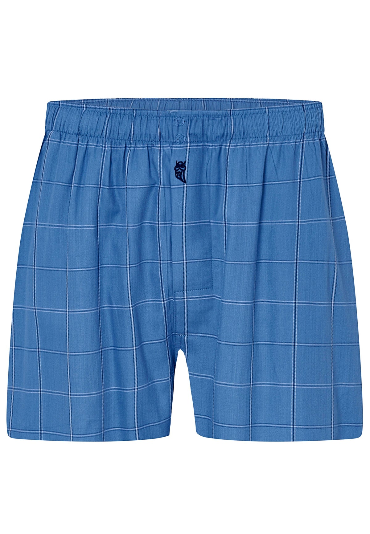 Calzoncillo Bóxer Hombre Algodón Popelín Cuadros - Azul 6933_38