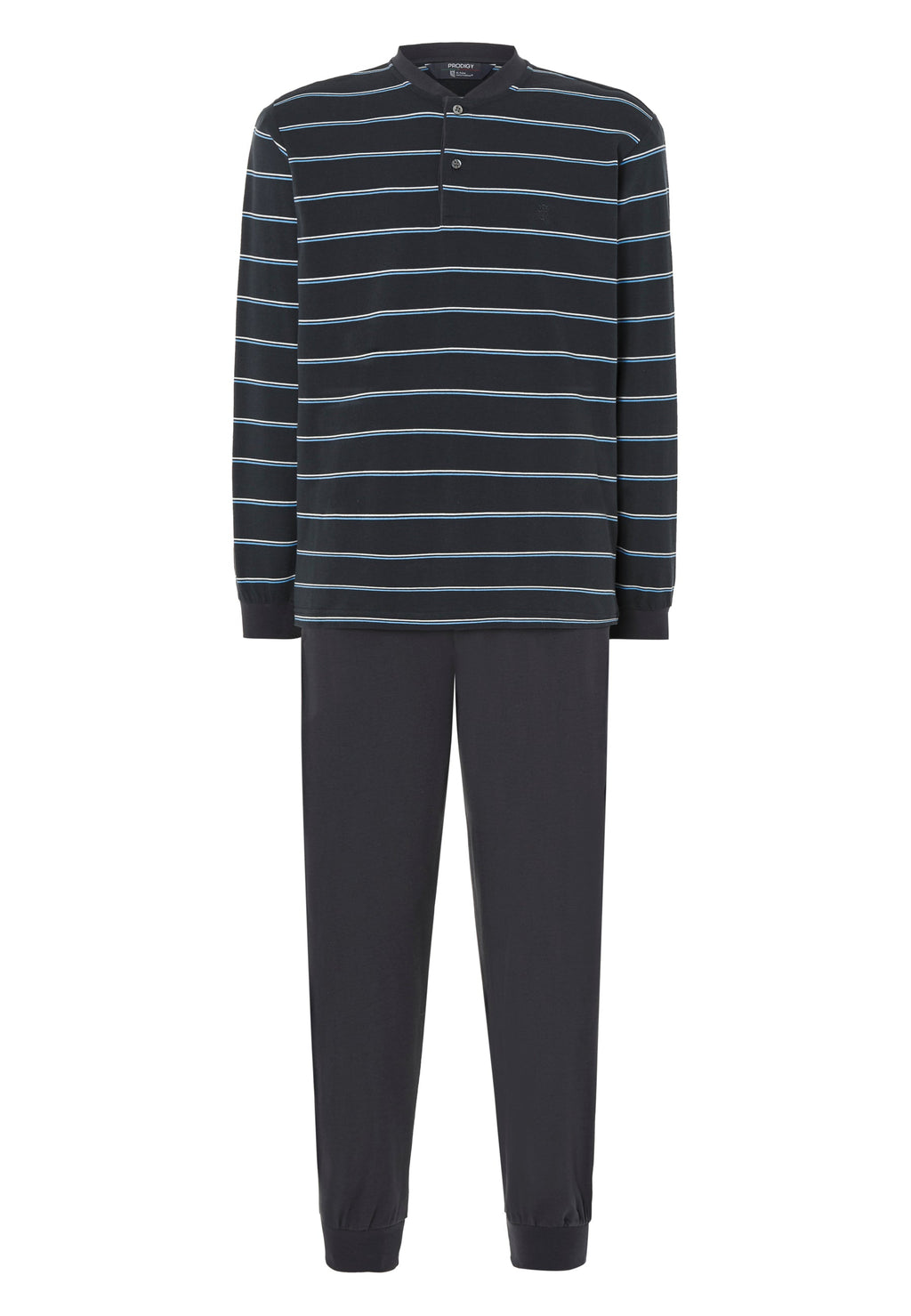 Pijama Hombre Invierno Premium Tapeta Algodón Punto - Gris 55025_22