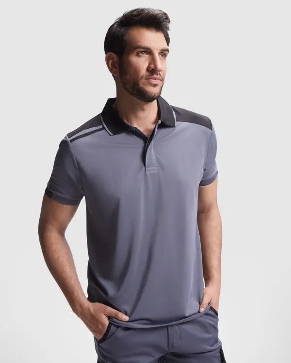 Polo de manga corta antibacteriano con colores combinados Vetonek