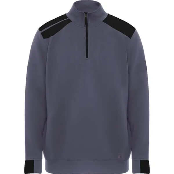 Sudadera de media cremallera y cuello alto en colores combinados · Cubre costuras reforzado en el interior del cuello Vetonek