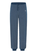 Pantalón Pijama Hombre Largo Algodón Punto Cuadros - Azul 8509_36
