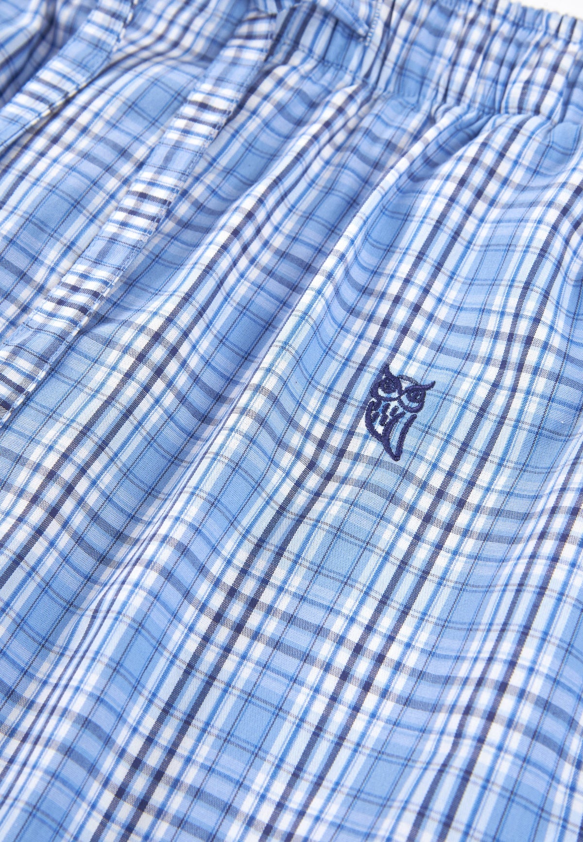 Pantalón Pijama Hombre Corto Popelín Cuadros - Azul 8549_37