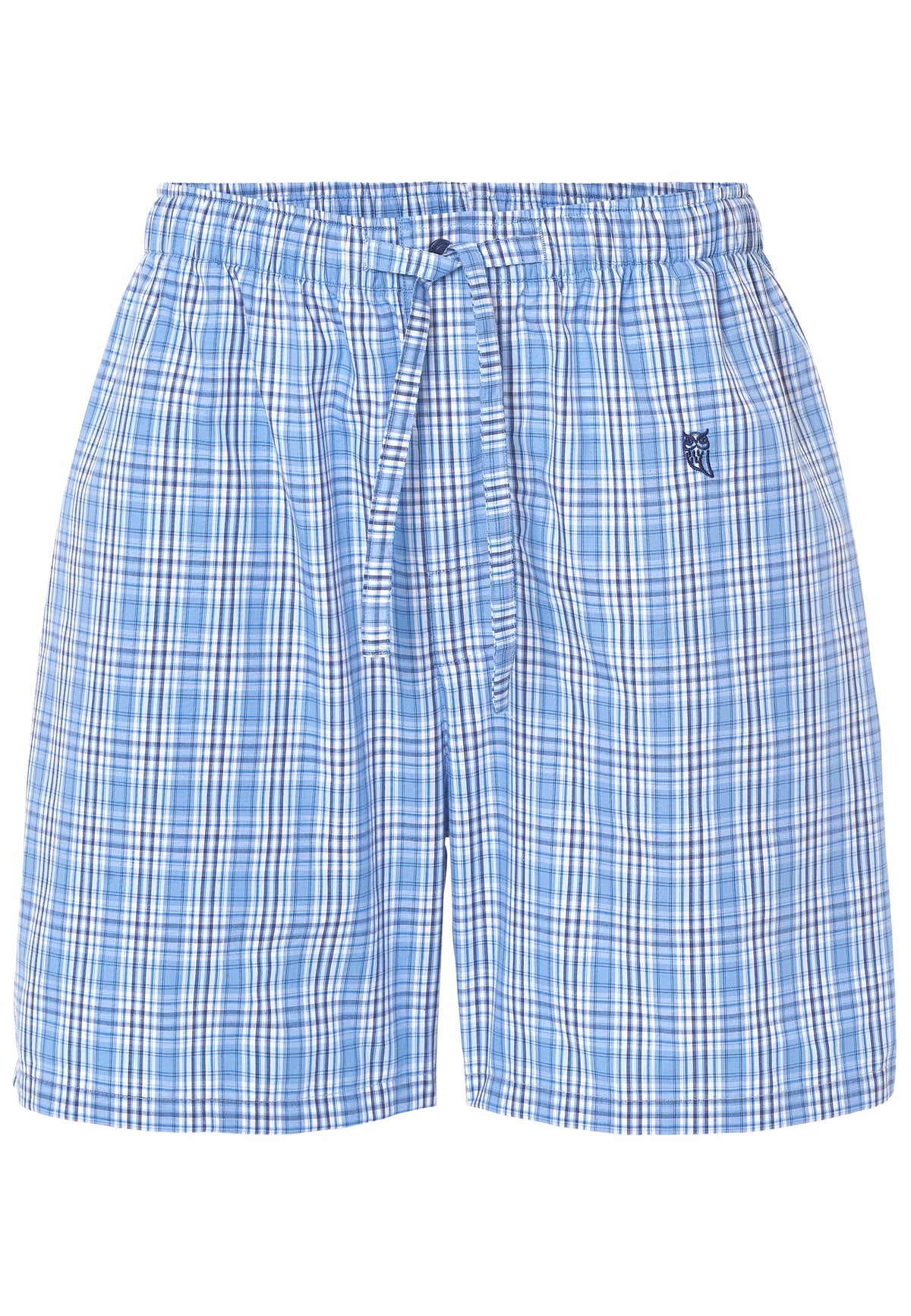 Pantalón Pijama Hombre Corto Popelín Cuadros - Azul 8549_37