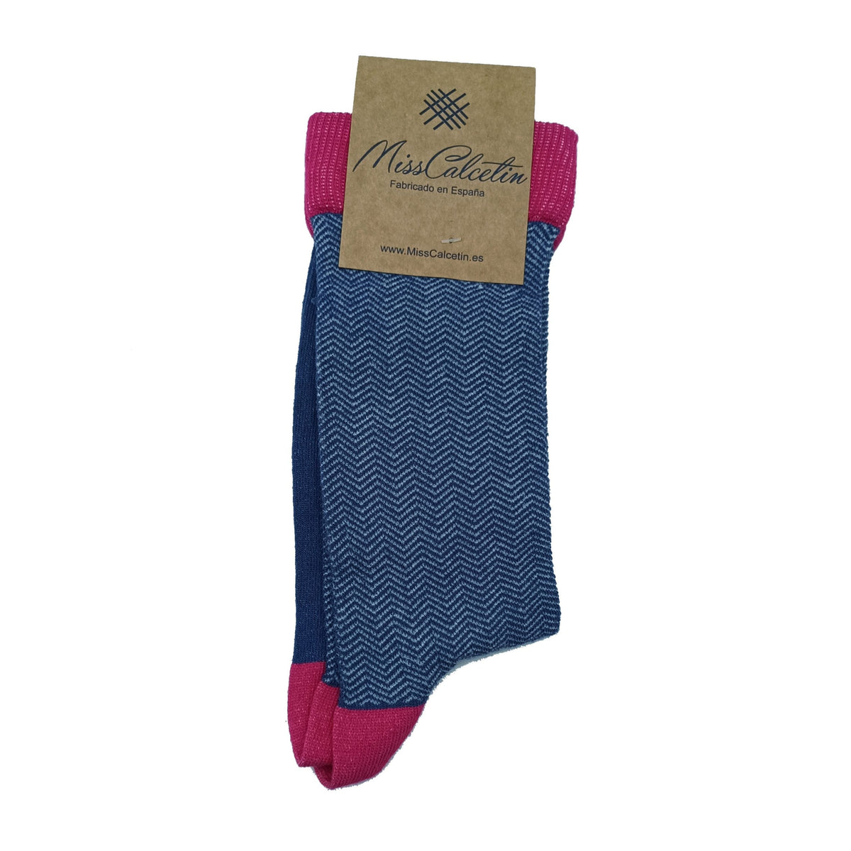 Caña Baja Espiga Azul-Fucsia