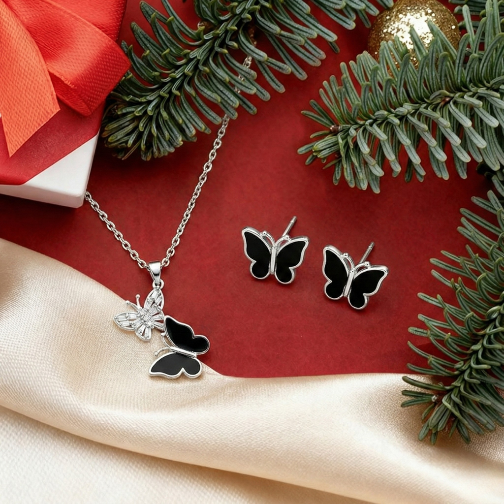 Conjunto de Collar y Pendientes Midnight Duet