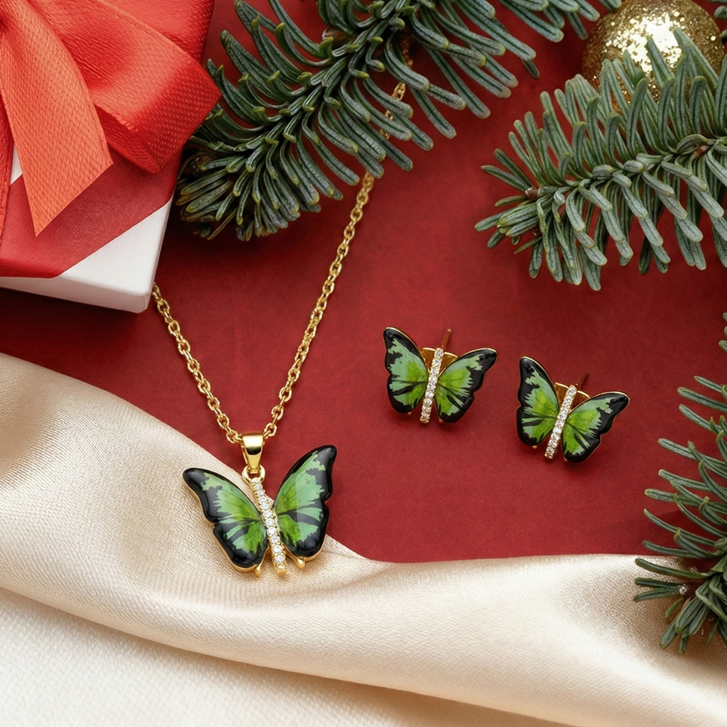 Conjunto de Collar y Pendientes Wild Wings