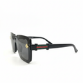 Gafas de Sol Cuadradas Elegantes - Detalle de Abeja en Acero Chapado en Oro de 18K
