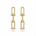 Aretes de Imperdible Dorado – 100% Acero Inoxidable