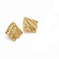 Pendientes de Concha Texturizada 'Seashell' - 100% Acero Chapado en Oro de 18K