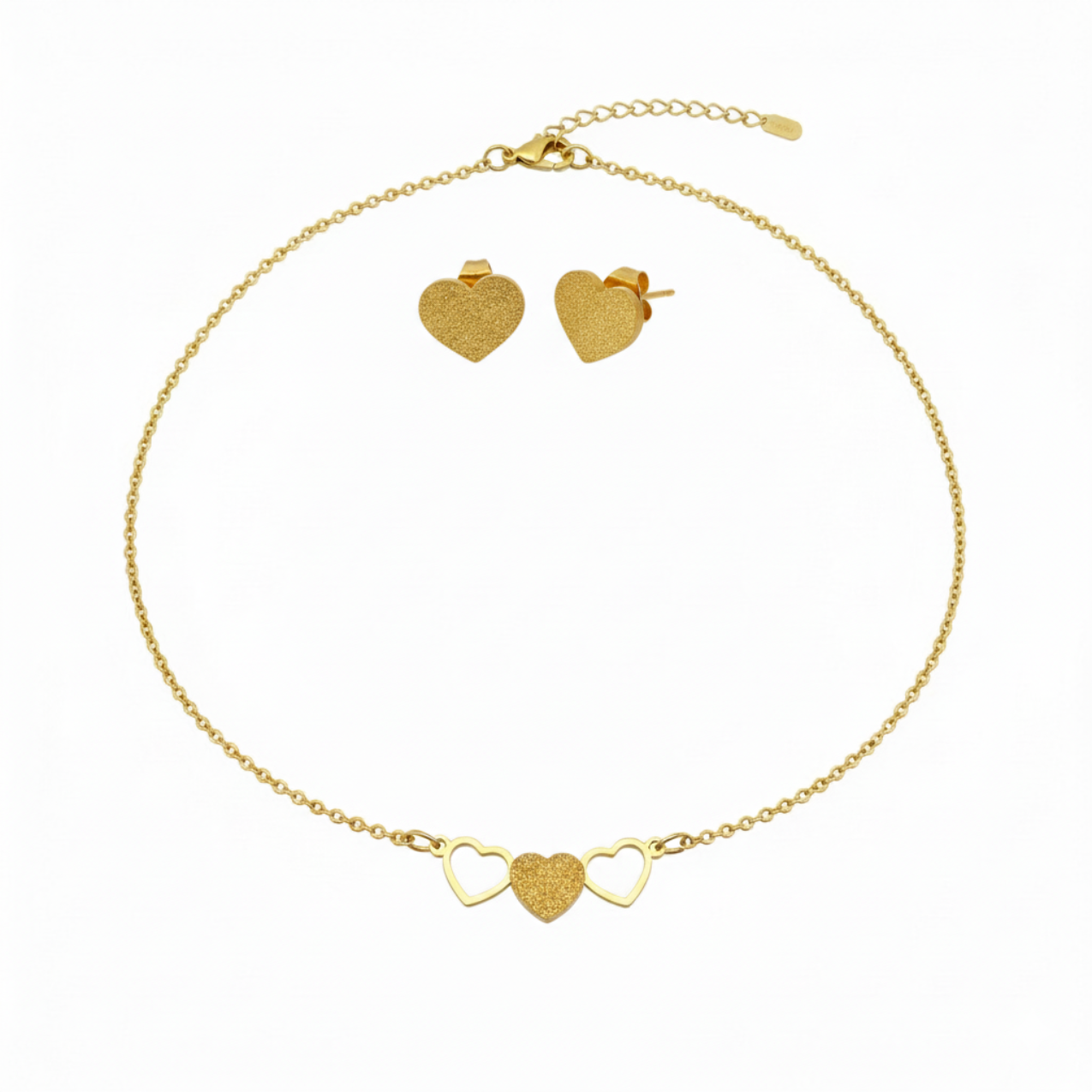 Conjunto Trois Cœurs de Corazones Entrelazados