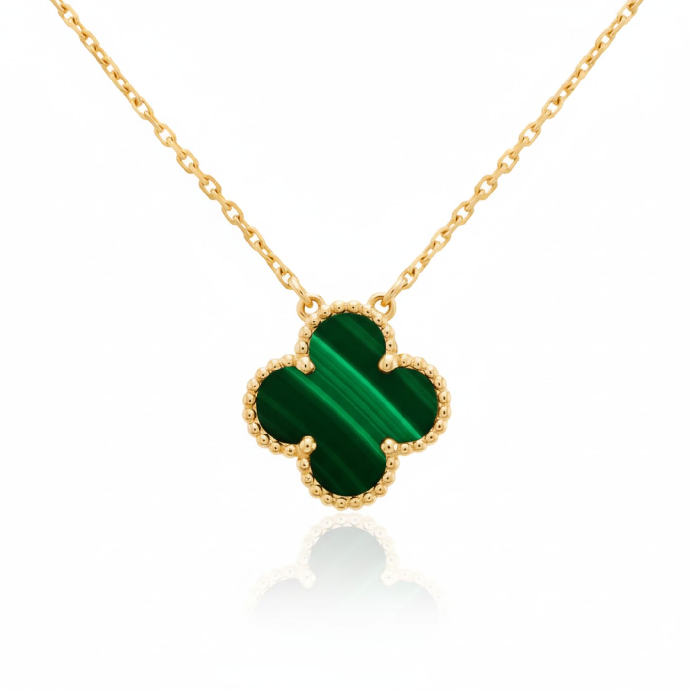 Collar Flora Verde de Acero Inoxidable – Diseño Exclusivo