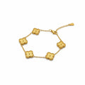 Pulsera Flora de Acero Inoxidable Oro – Diseño Exclusivo
