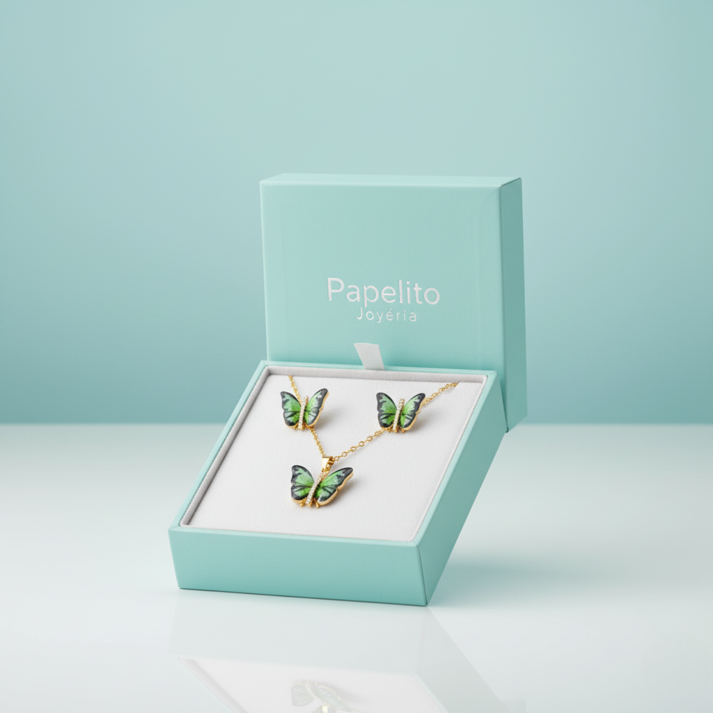 Conjunto de Collar y Pendientes Wild Wings