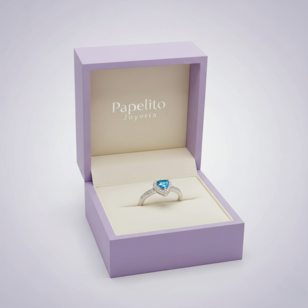 Anillo Blue Halo Suprême