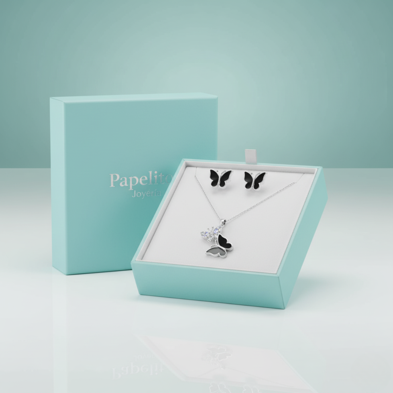 Conjunto de Collar y Pendientes Midnight Duet