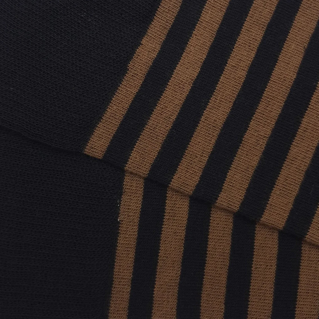 Caña Baja Rayas Finas Brown-Negro