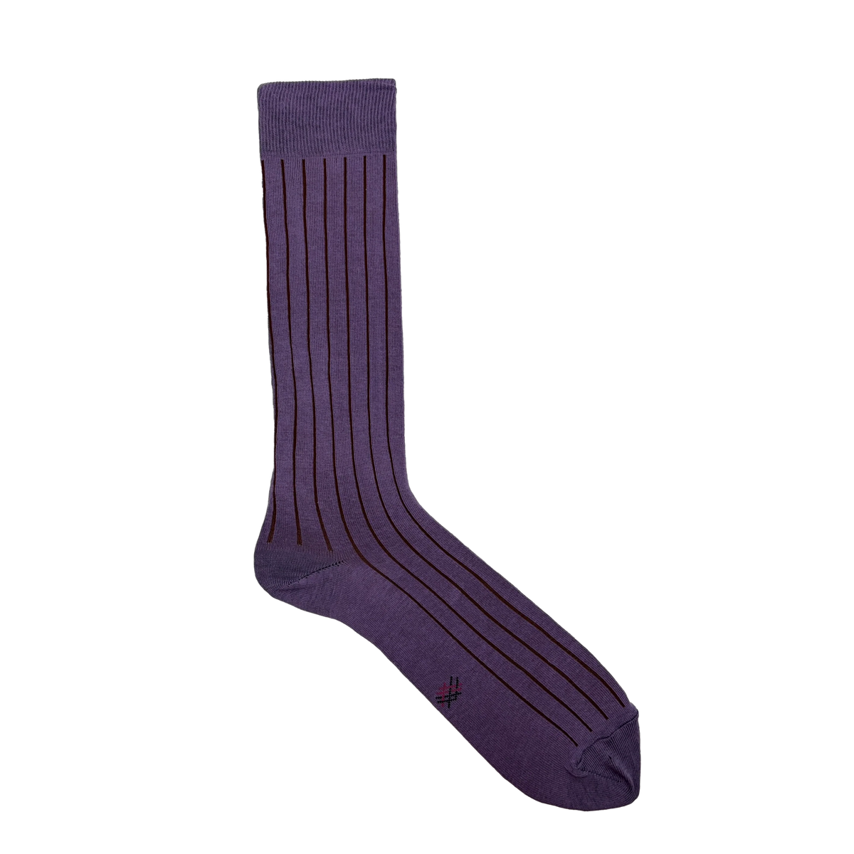 Caña Alta Raya Vertical Malva-Burdeos