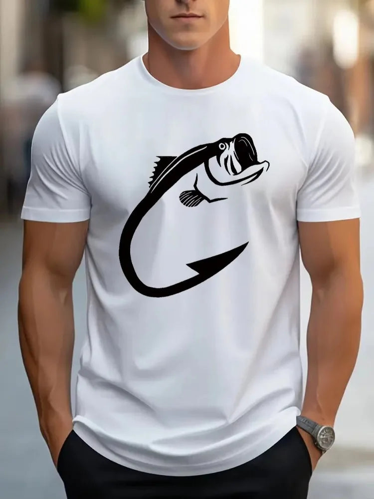 Camiseta Algodón Estampado Gráfico Vintage Hombre — Oversized Streetwear