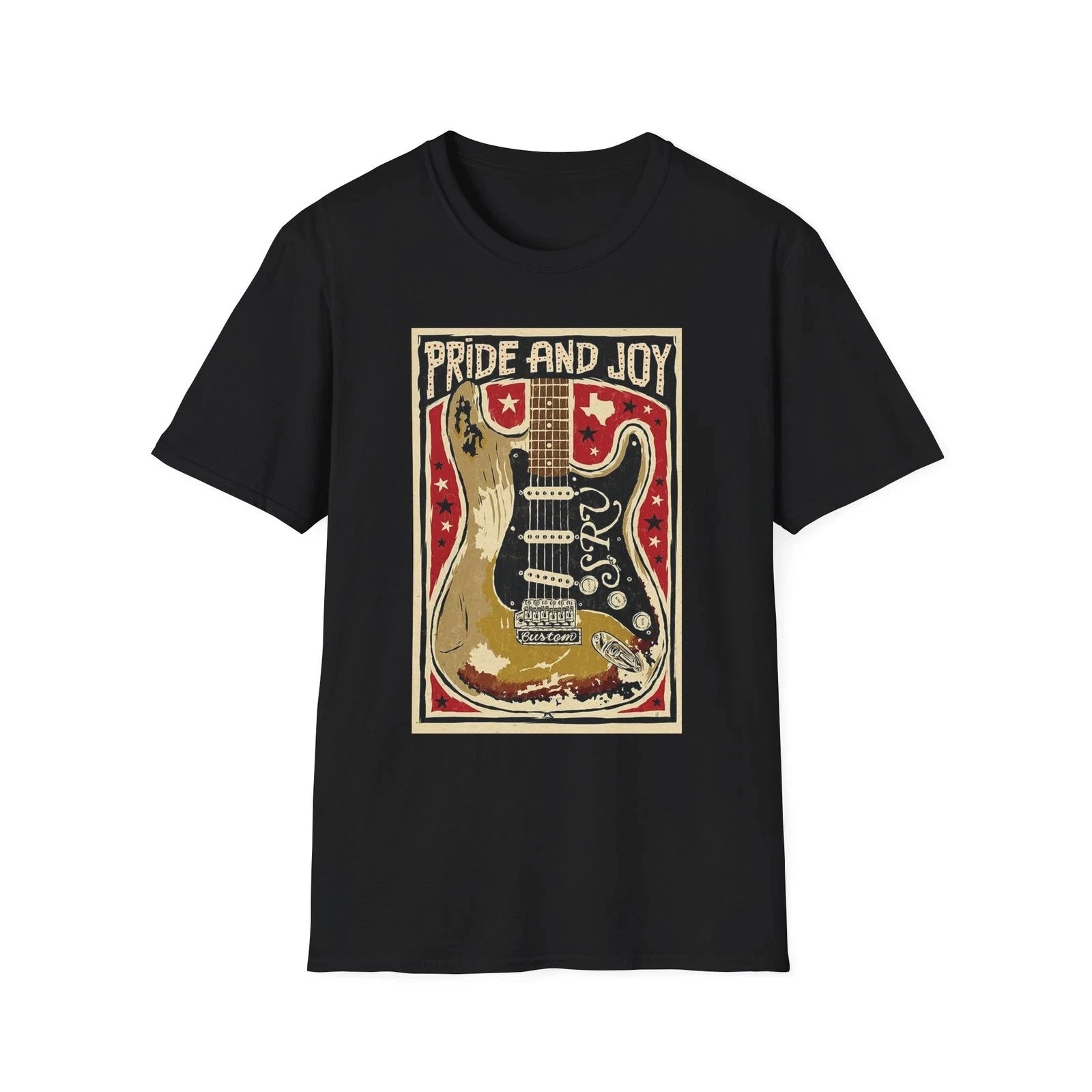 Camiseta Stevie Ray Vaughan – Rock Band Tee Gráfico Hombre