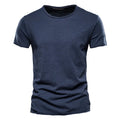 Camiseta de Algodón para Hombre — Cuello en V, Manga Corta, Transpirable, Tallas S a 5XL