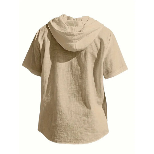 Camisa de algodón de lino para hombre