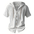Camisa de algodón de lino para hombre