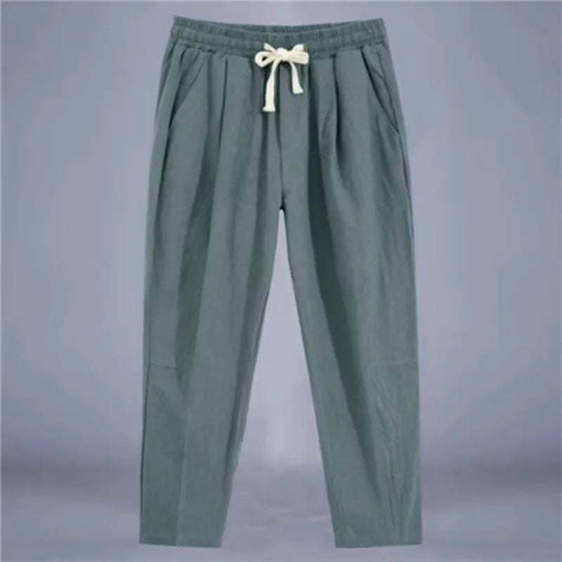 Pantalón Casual de Algodón para Hombre — Corte Recto, Suelto y Transpirable, Tallas M a 4XL