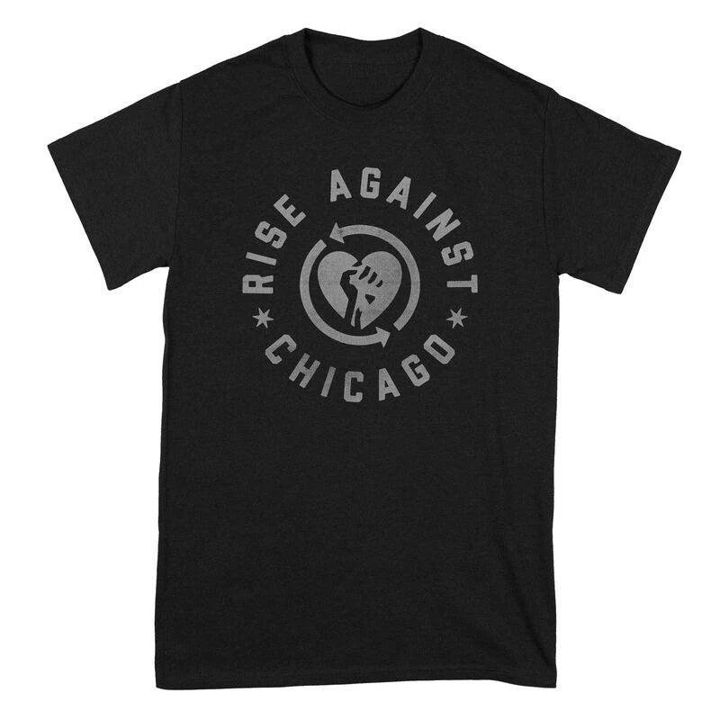 Camiseta Vintage Rise Against Chicago — Punk Streetwear Unisex