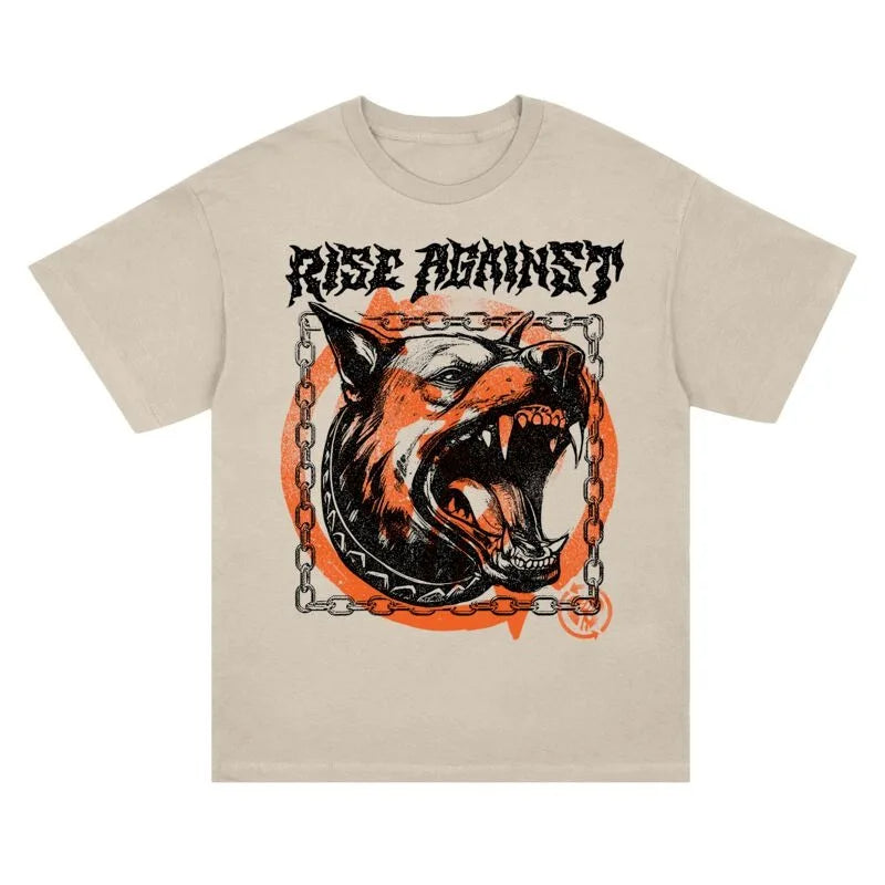 Camiseta Vintage Rise Against Chicago — Punk Streetwear Unisex