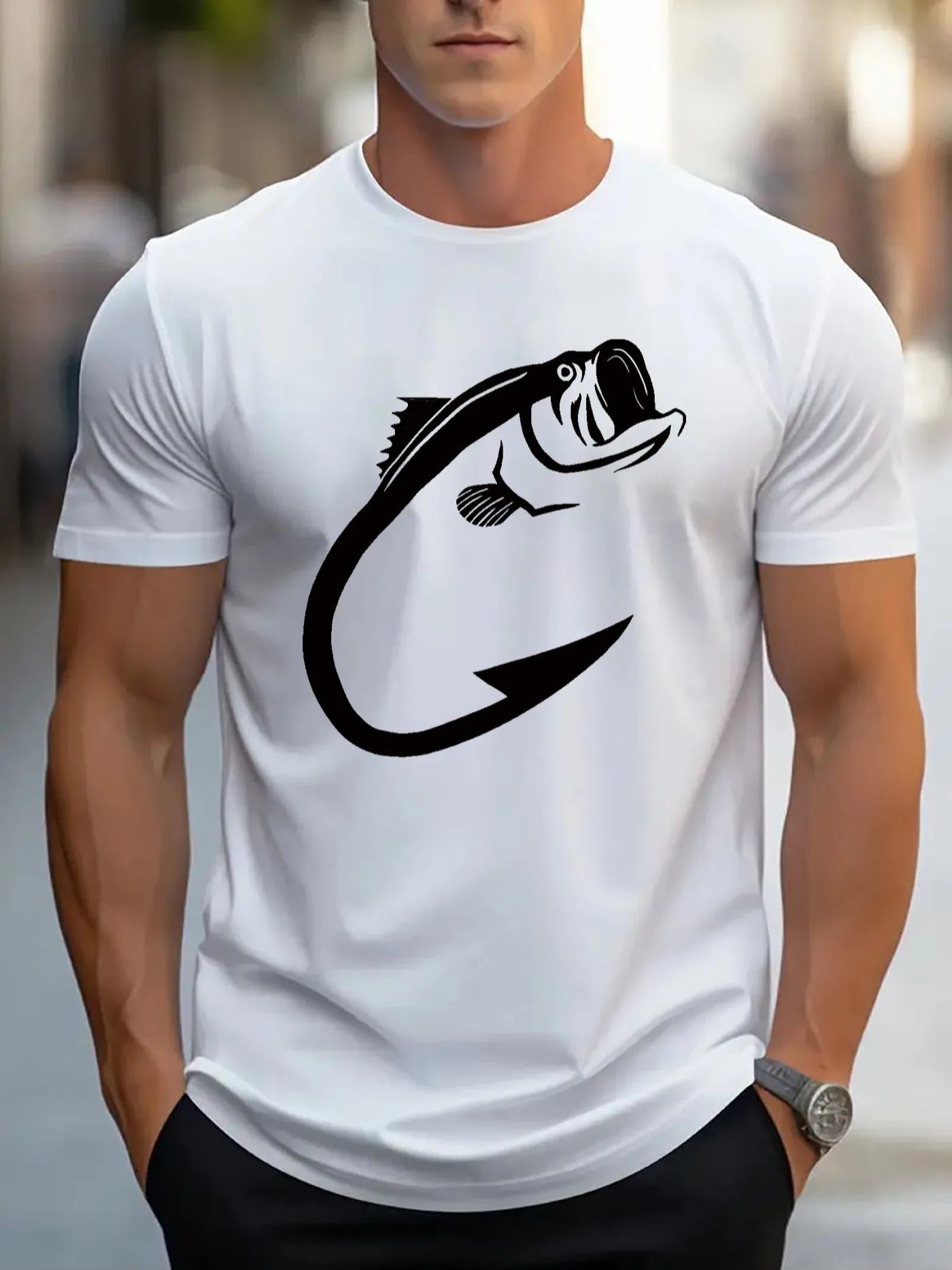 Camiseta Algodón Estampado Gráfico Vintage Hombre — Oversized Streetwear