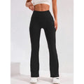 Pantalones de yoga de cintura alta con piernas acampanadas