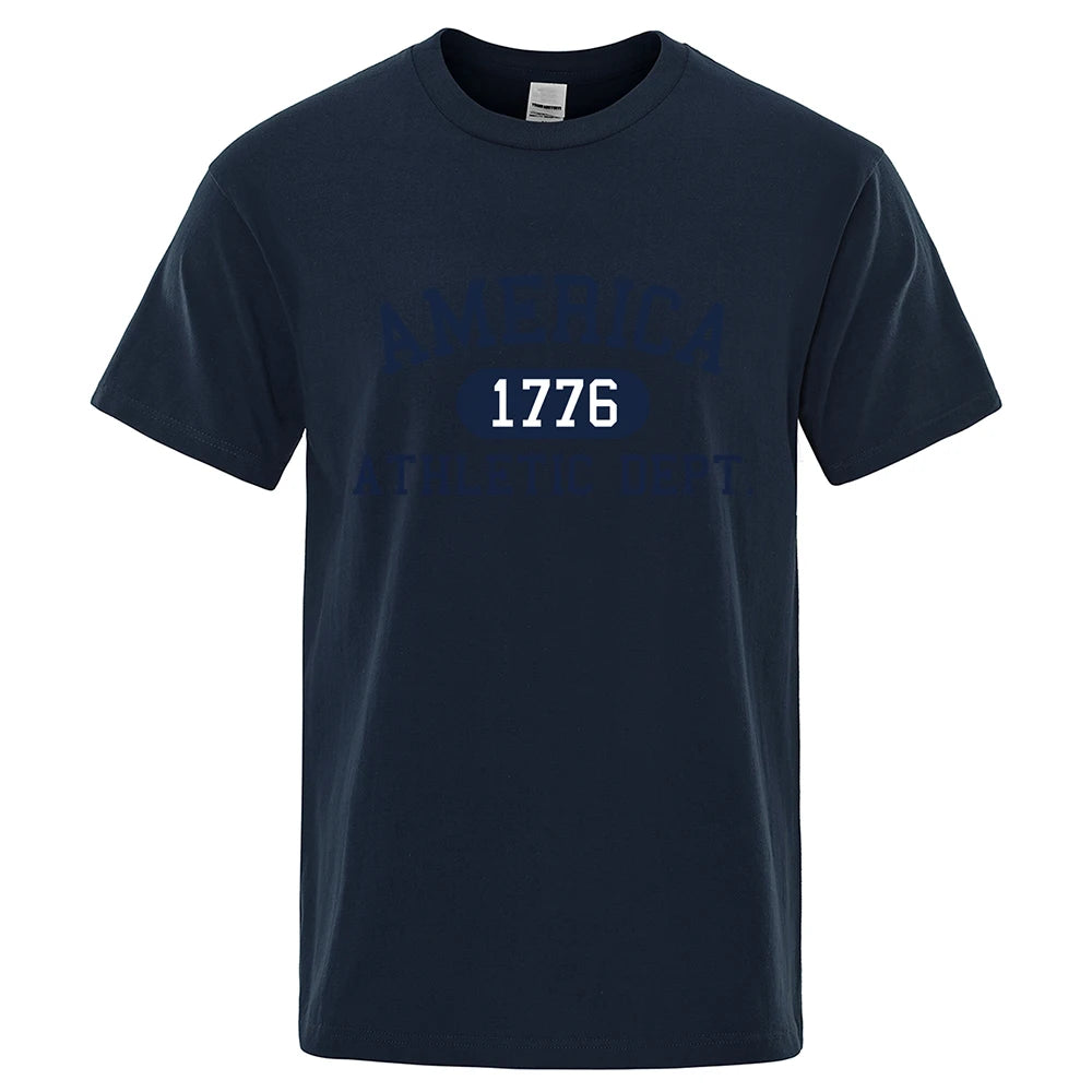 Camiseta de Algodón con Estampado de Letras | Streetwear Transpirable