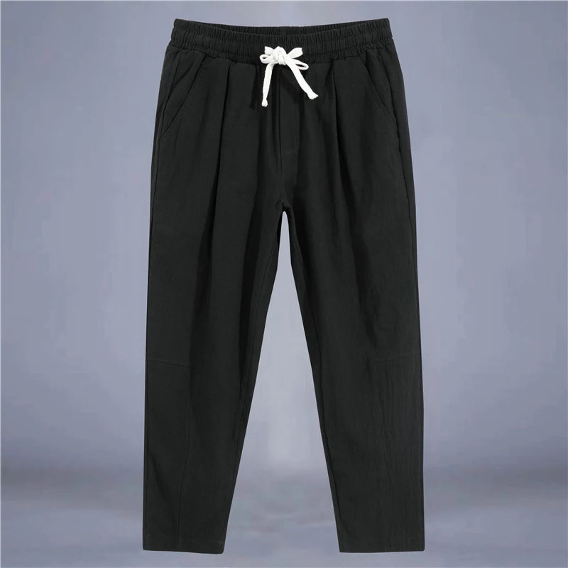 Pantalón Casual de Algodón para Hombre — Corte Recto, Suelto y Transpirable, Tallas M a 4XL