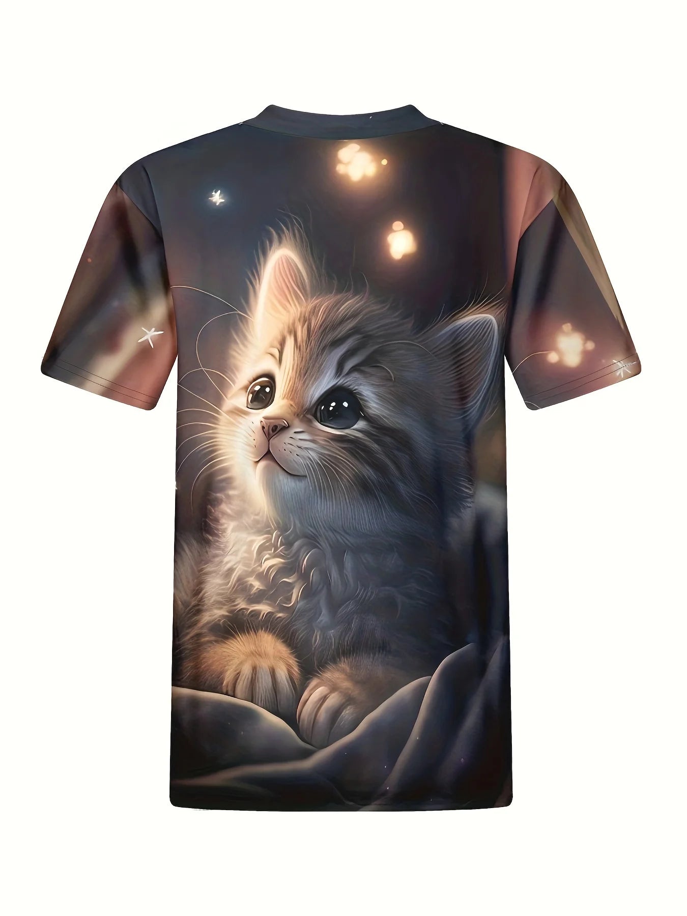 Camiseta Gatito Kawaii | Estampado Gráfico Mujer | Casual Streetwear Verano
