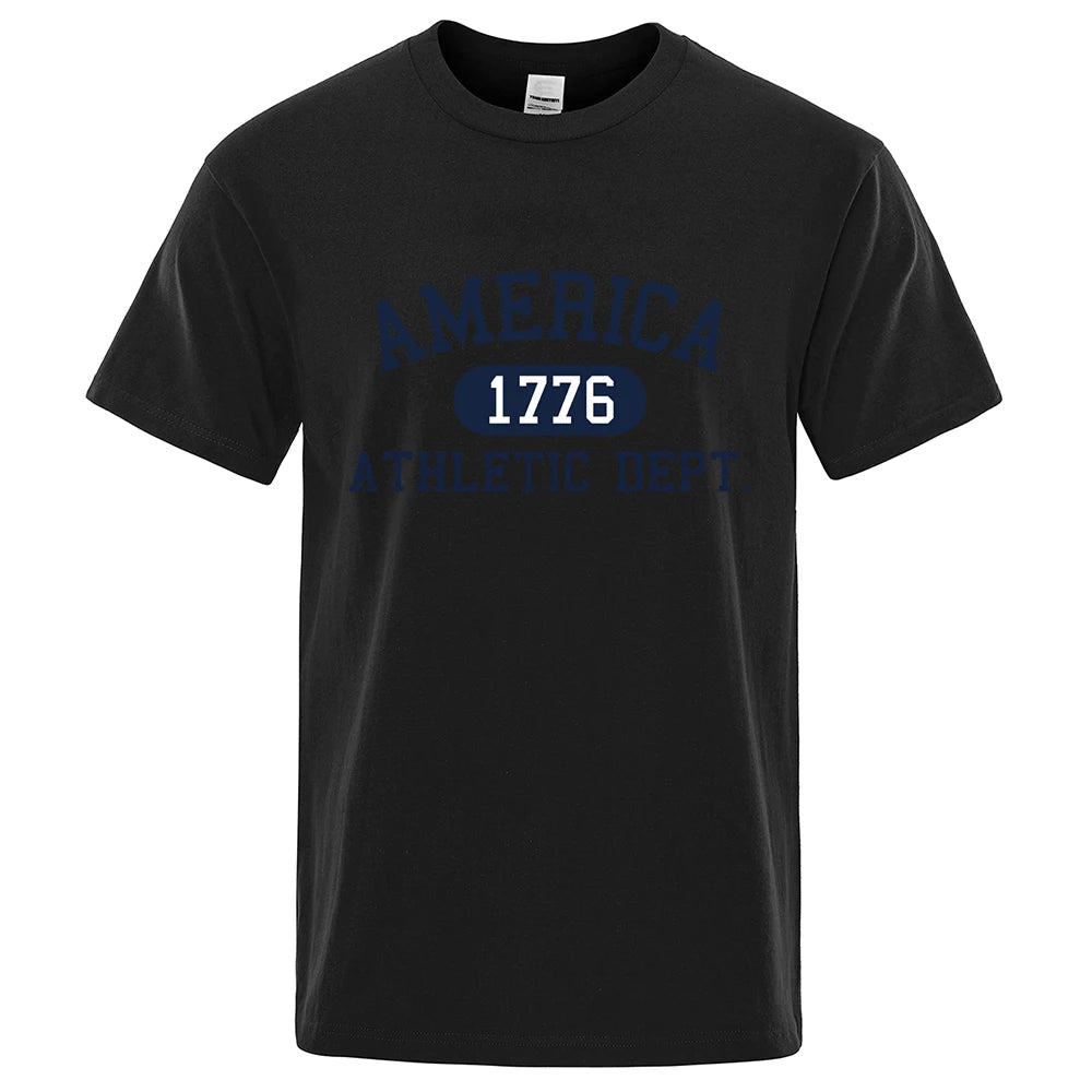 Camiseta de Algodón con Estampado de Letras | Streetwear Transpirable