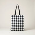 Tote bag Vichy «Cuadro vichy negro»