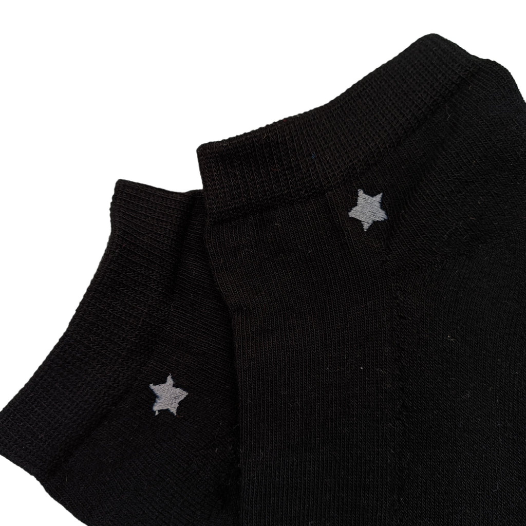 Tobillero Deportivo Negro Bordado Estrella